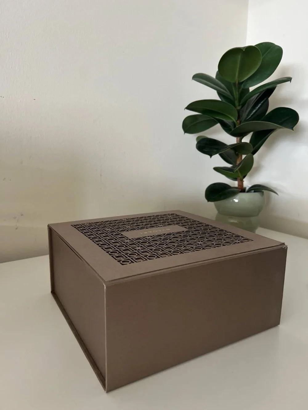Bulgari Brown Decorative Storage Box with Gold Logo